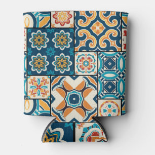 Portuguese Azulejos: Traditional Tile Art. Can Cooler