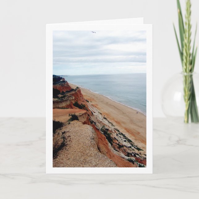 Portuguese Beach Clifftop Card (Front)