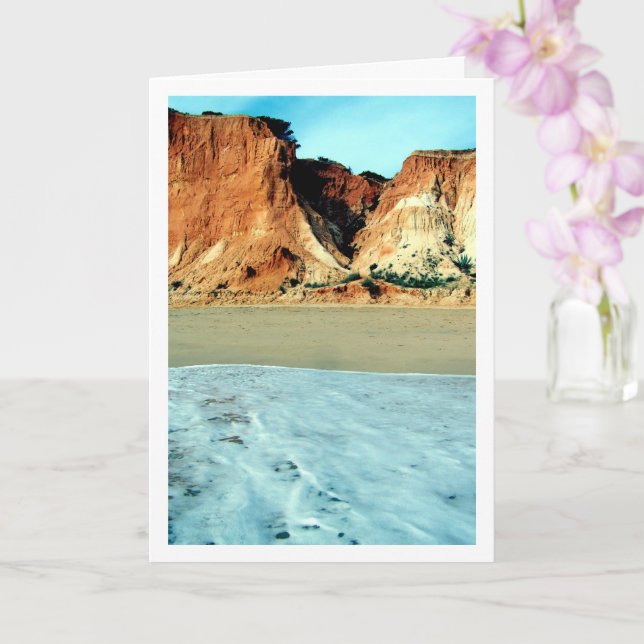 Portuguese Beach Landscape Card (Orchid)