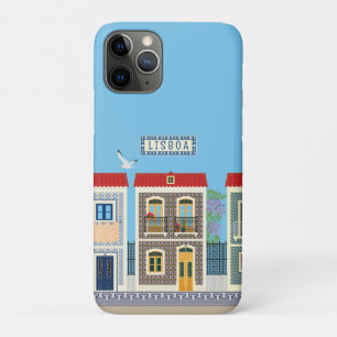Portuguese beautiful houses with tiles or azulejos iPhone 11 pro case