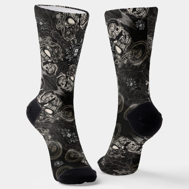 Portuguese biker designs socks (Angled)