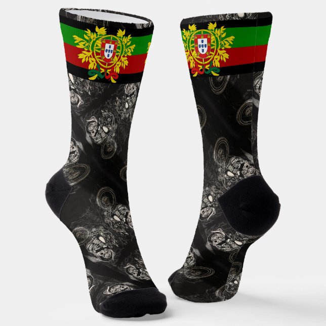 Portuguese biker designs socks (Angled)