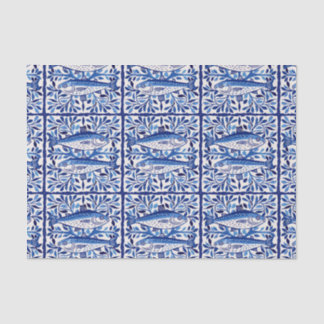 Portuguese Blue and White Sardine Tissue Paper