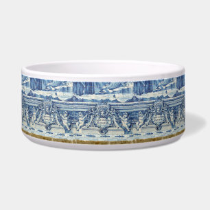 Portuguese blue and white wall tiles with angels