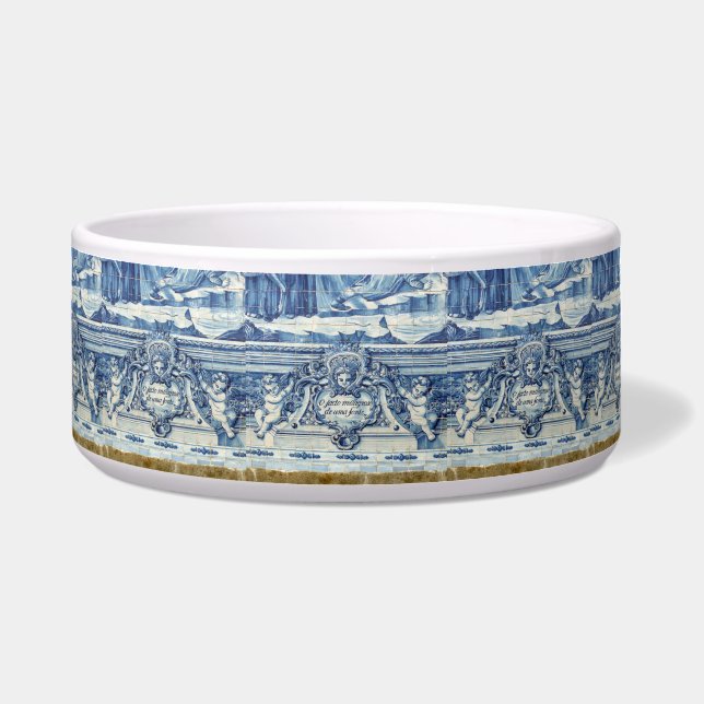 Portuguese blue and white wall tiles with angels (Front)