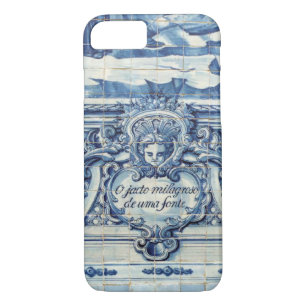 Portuguese blue and white wall tiles with angels iPhone 8/7 case