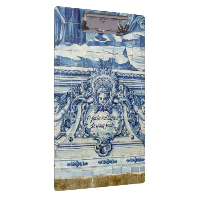 Portuguese blue and white wall tiles with angels clipboard (Right)