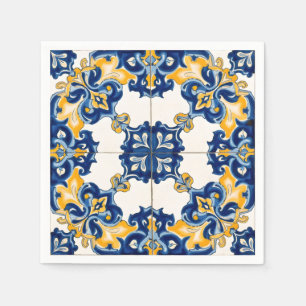 Portuguese Blue Azulejo Paper Napkins