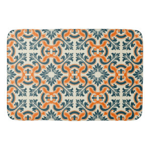 Portuguese blue tile bath mat