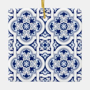 Portuguese blue tile ceramic ornament