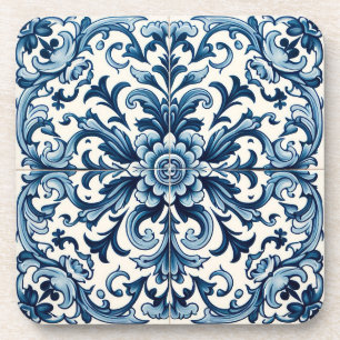 Portuguese blue tile coaster