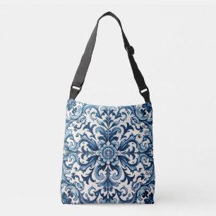 Portuguese blue tile crossbody bag