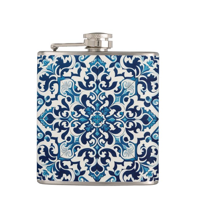 Portuguese blue tile flask (Front)