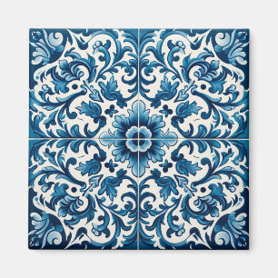 Portuguese blue tile magnet