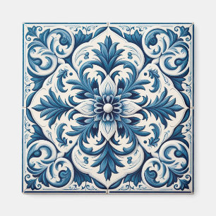 Portuguese blue tile magnet