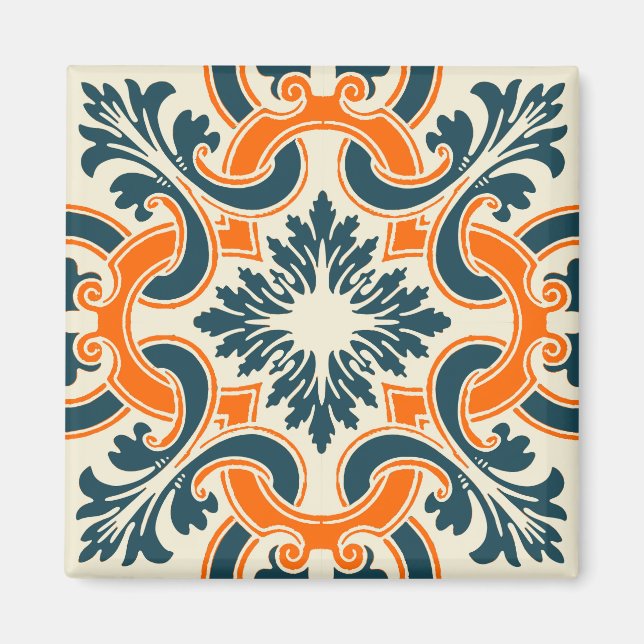 Portuguese blue tile magnet (Front)