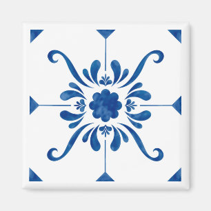 Portuguese blue tile magnet