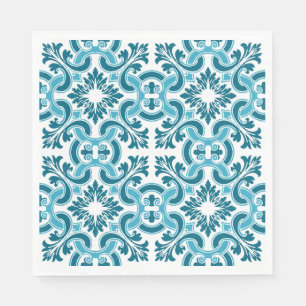 Portuguese blue tile napkin