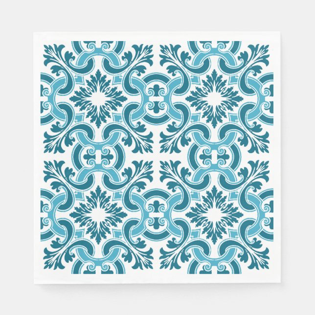 Portuguese blue tile napkin (Front)