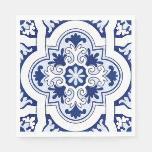 Portuguese blue tile napkins