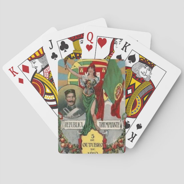 Portuguese blue tile playing cards (Back)