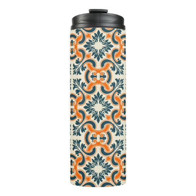 Portuguese blue tile thermal tumbler (Front)