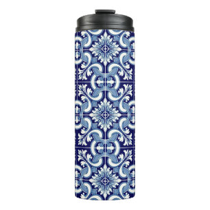 Portuguese blue tile thermal tumbler