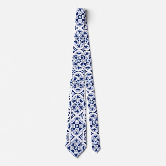 Portuguese blue tile tie (Front)