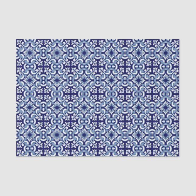 Portuguese blue tile tissue paper (Front)