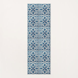 Portuguese blue tile yoga mat