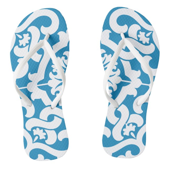 Portuguese blue tiles 1 flip flops (Footbed)