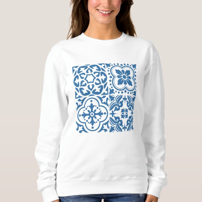 Portuguese blue tiles 2 sweatshirt (Front)