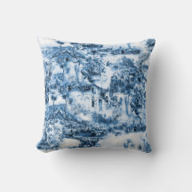 Portuguese blue tiles romantic scene pattern