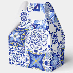 Portuguese Blue White Tile Pattern Favour Gift Box