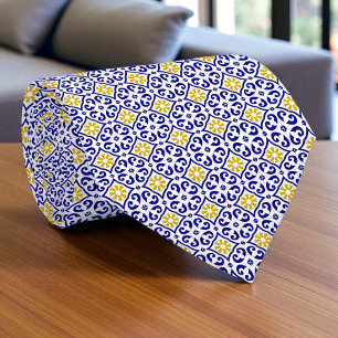 Portuguese Bridal shower Mediterranean tile Tie