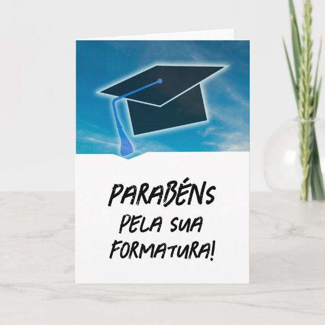 Portuguese Cartão Parabéns pela sua Formatura  Card (Front)