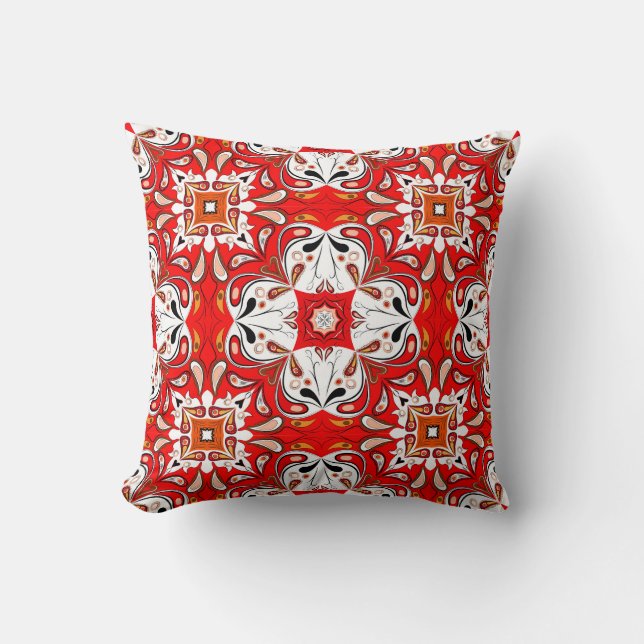 Portuguese Ceramic Tile Pattern Cushion (Front)