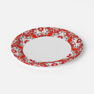 Portuguese Ceramic Tile Pattern Paper Plate