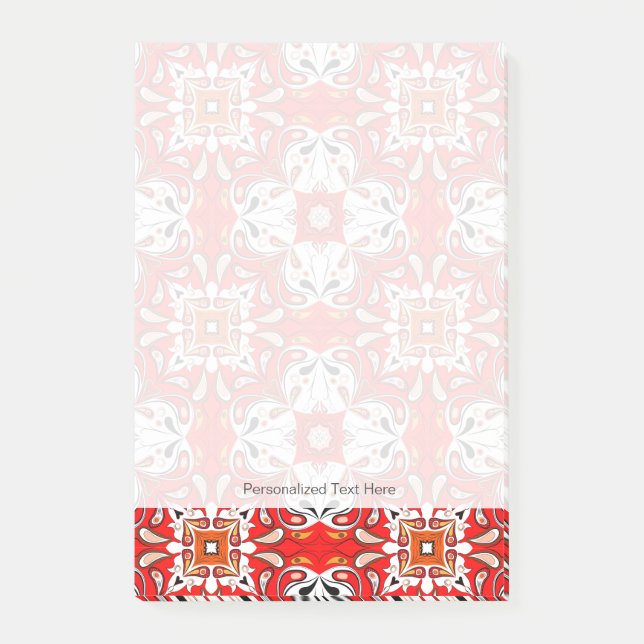 Portuguese Ceramic Tile Pattern Post-it Notes (Front)