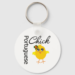 Portuguese Chick Key Ring