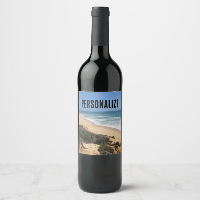 Portuguese Coastline Custom Wine Label (Front)