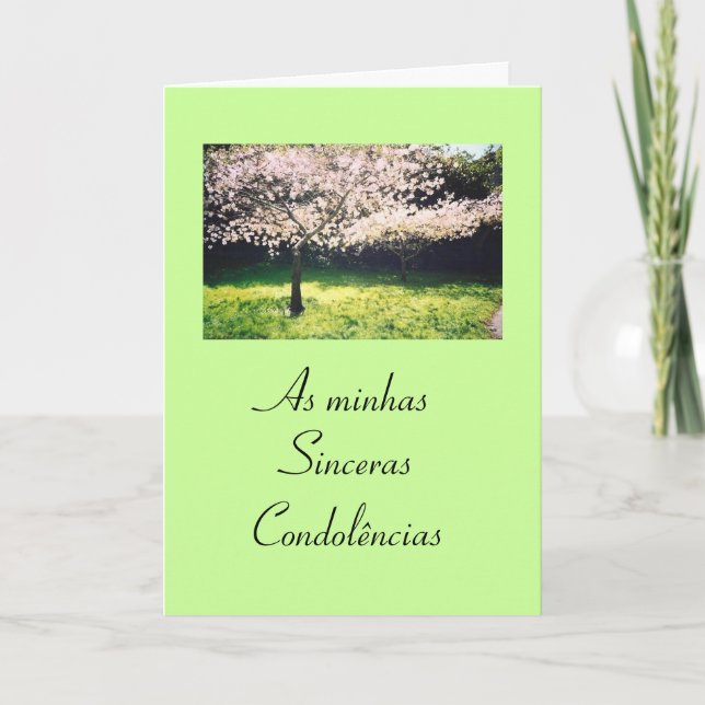 Portuguese:Condolences/Pesames/Sympathy Card (Front)