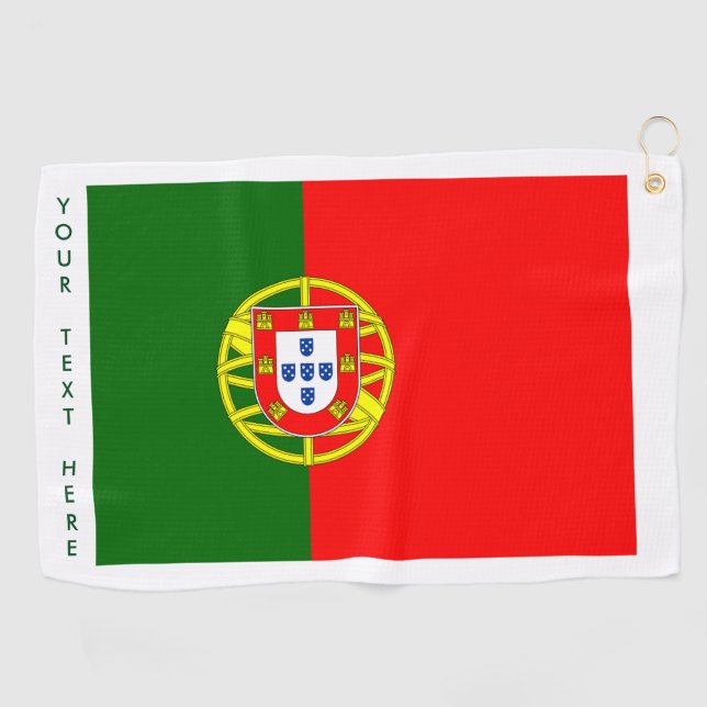 Portuguese country flag custom golf towel gifts (Horizontal)