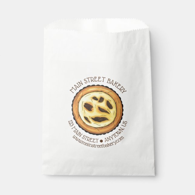 Portuguese Custard Egg Tart Pastel Pastéis de Nata Favour Bags (Front)