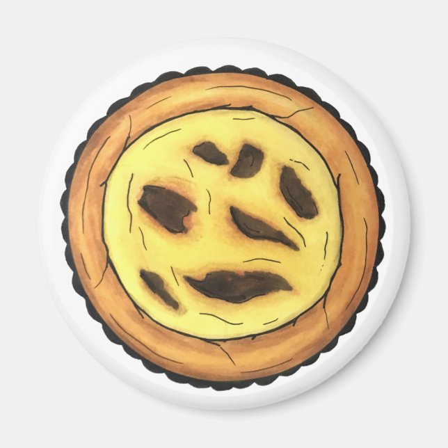 Portuguese Custard Egg Tart Pastel Pastéis de Nata Magnet (Front)