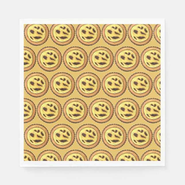 Portuguese Custard Egg Tart Pastel Pastéis de Nata Napkin (Front)