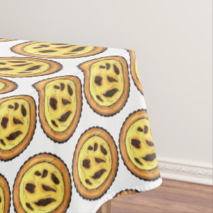 Portuguese Custard Egg Tart Pastel Pastéis de Nata Tablecloth