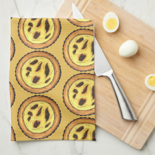 Portuguese Custard Egg Tart Pastel Pastéis de Nata Tea Towel
