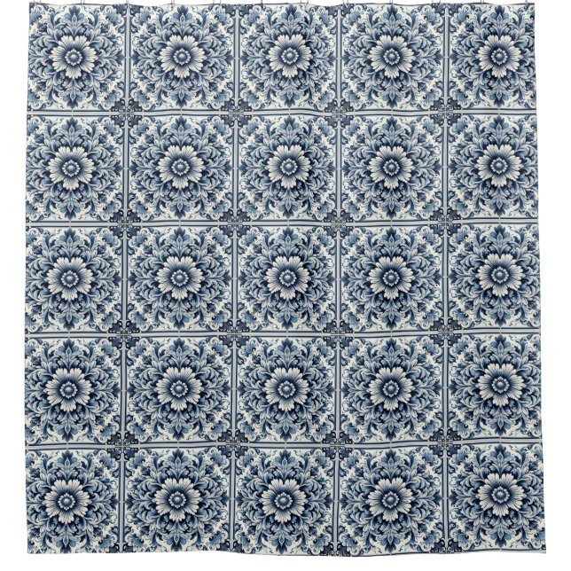 Portuguese design shower curtain (Front)