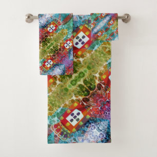 Portuguese designs bath towel set